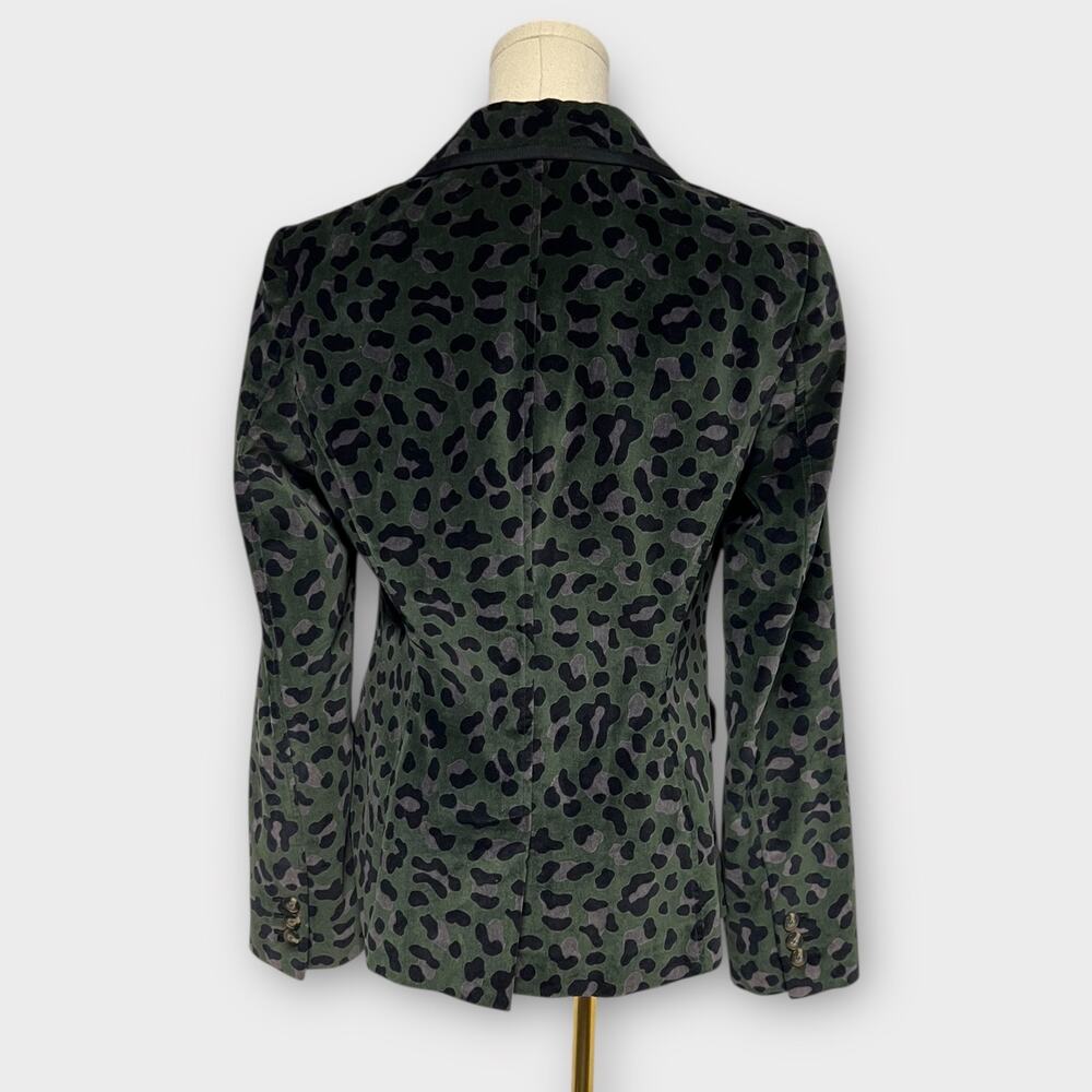 Boden Velvet Leopard Print Double Button Blazer S… - image 2